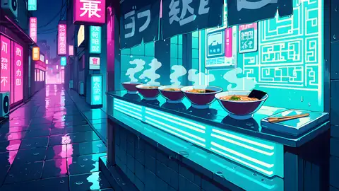 Cyberpunk Ramen Stall lofi wallpaper cyberpunk ramen stall 2065758811
