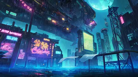 Cyberpunk Rooftop lofi wallpaper cyberpunk rooftop 0083327766
