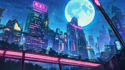 Cyberpunk Rooftop lofi wallpaper cyberpunk rooftop 0121358950