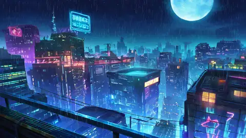 Cyberpunk Rooftop lofi wallpaper cyberpunk rooftop 0541706365