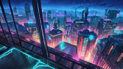 Cyberpunk Rooftop lofi wallpaper cyberpunk rooftop 0682683129
