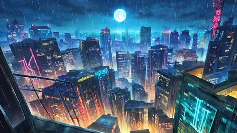 Cyberpunk Rooftop lofi wallpaper cyberpunk rooftop 0787919421
