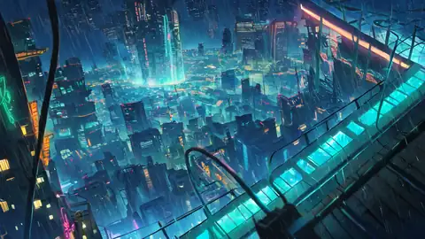 Cyberpunk Rooftop lofi wallpaper cyberpunk rooftop 0906799212