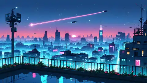 Cyberpunk Rooftop lofi wallpaper cyberpunk rooftop 1022721243
