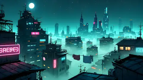 Cyberpunk Rooftop lofi wallpaper cyberpunk rooftop 1479397431