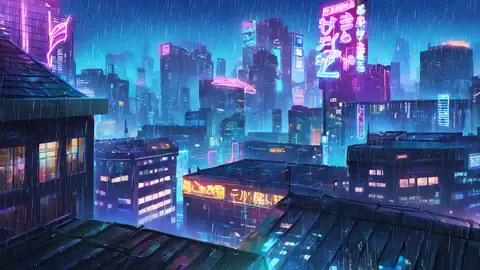 Cyberpunk Rooftop lofi wallpaper cyberpunk rooftop 1529595051
