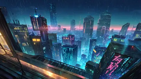 Cyberpunk Rooftop lofi wallpaper cyberpunk rooftop 1556757999