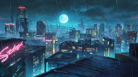 Cyberpunk Rooftop lofi wallpaper cyberpunk rooftop 1685734013