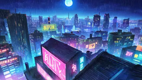 Cyberpunk Rooftop lofi wallpaper cyberpunk rooftop 1829341498