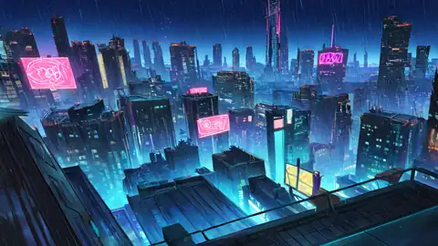 Cyberpunk Rooftop lofi wallpaper cyberpunk rooftop 1995222031