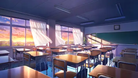 Empty Classroom Sunset lofi wallpaper empty classroom sunset 1196179982