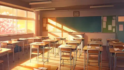 Empty Classroom Sunset lofi wallpaper empty classroom sunset 1747910947