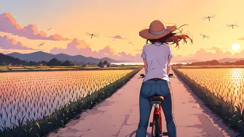 Girl Bicycle Countryside lofi wallpaper girl bicycle countryside 0650524154