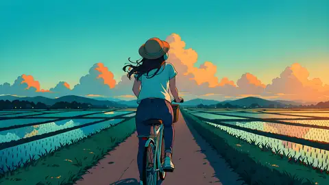 Girl Bicycle Countryside lofi wallpaper girl bicycle countryside 0921495008