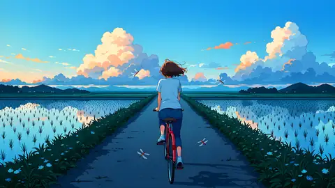 Girl Bicycle Countryside lofi wallpaper girl bicycle countryside 1004385795