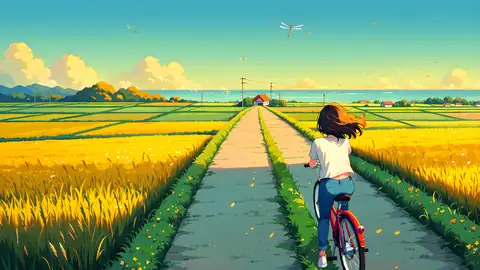 Girl Bicycle Countryside lofi wallpaper girl bicycle countryside 1070086053