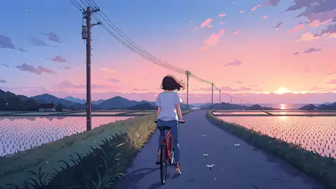 Girl Bicycle Countryside lofi wallpaper girl bicycle countryside 1557617875