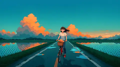 Girl Bicycle Countryside lofi wallpaper girl bicycle countryside 1661340866