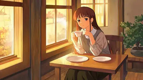 Girl Cafe Japan lofi wallpaper girl cafe japan 0073421881