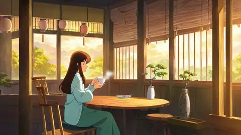 Girl Cafe Japan lofi wallpaper girl cafe japan 0154981135