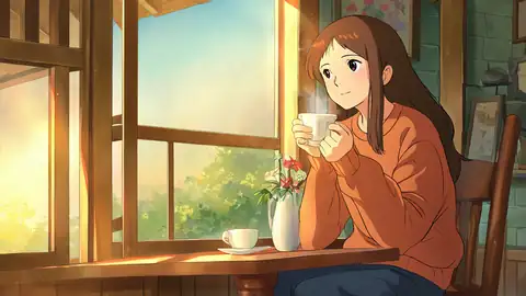 Girl Cafe Japan lofi wallpaper girl cafe japan 0198544998
