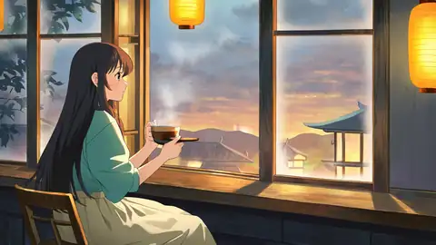 Girl Cafe Japan lofi wallpaper girl cafe japan 0260213485