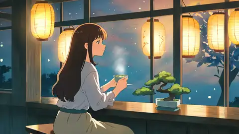 Girl Cafe Japan lofi wallpaper girl cafe japan 0299906402
