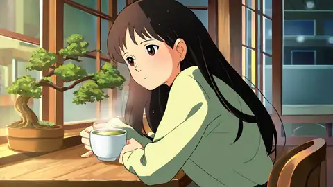 Girl Cafe Japan lofi wallpaper girl cafe japan 0962688757