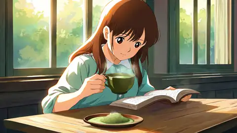 Girl Cafe Japan lofi wallpaper girl cafe japan 1846140467