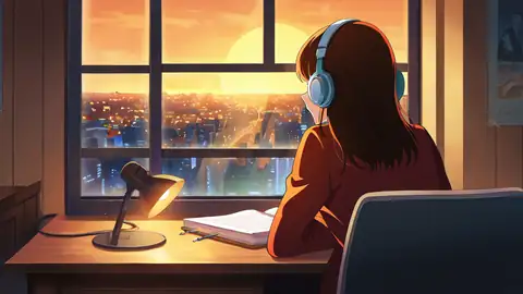 Girl Desk Night Lamp lofi wallpaper girl desk night lamp 0436779702