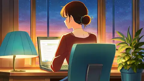 Girl Desk Night Lamp lofi wallpaper girl desk night lamp 0847102632