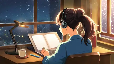 Girl Desk Night Lamp lofi wallpaper girl desk night lamp 1145353584
