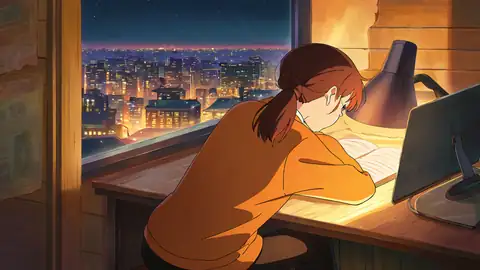 Girl Desk Night Lamp lofi wallpaper girl desk night lamp 1206891224
