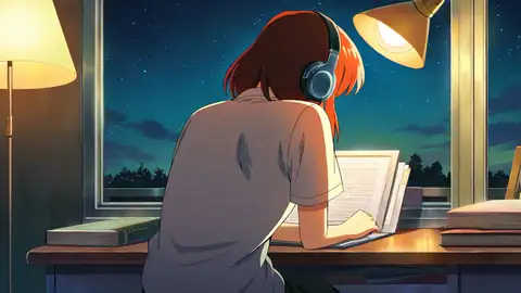 Girl Desk Night Lamp lofi wallpaper girl desk night lamp 1287513455
