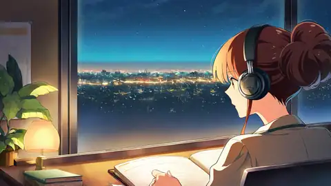 Girl Desk Night Lamp lofi wallpaper girl desk night lamp 1827606419