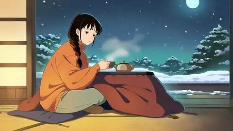 Girl Kotatsu Winter lofi wallpaper girl kotatsu winter 0482106707