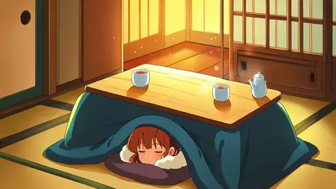 Girl Kotatsu Winter lofi wallpaper girl kotatsu winter 0495278838