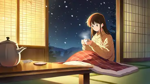 Girl Kotatsu Winter lofi wallpaper girl kotatsu winter 0574641158