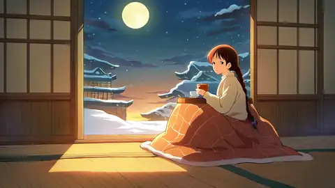 Girl Kotatsu Winter lofi wallpaper girl kotatsu winter 0583100147