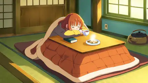 Girl Kotatsu Winter lofi wallpaper girl kotatsu winter 0783939203