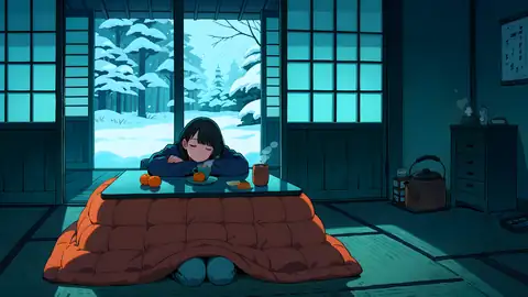 Girl Kotatsu Winter lofi wallpaper girl kotatsu winter 0950234022
