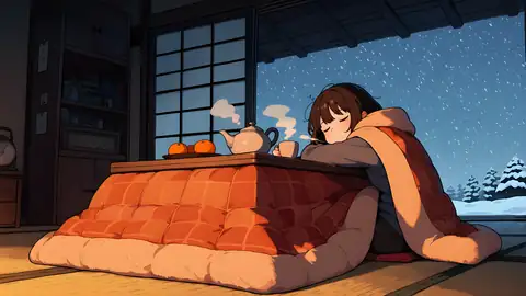 Girl Kotatsu Winter lofi wallpaper girl kotatsu winter 1225489625