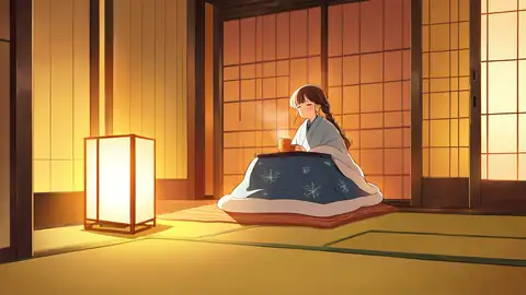 Girl Kotatsu Winter lofi wallpaper girl kotatsu winter 1295512011