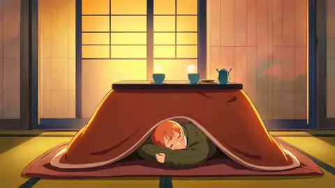 Girl Kotatsu Winter lofi wallpaper girl kotatsu winter 1354051920