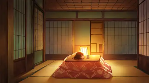 Girl Kotatsu Winter lofi wallpaper girl kotatsu winter 1410052831