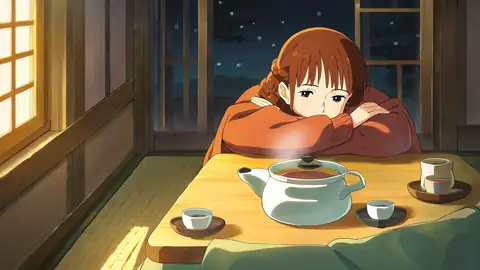 Girl Kotatsu Winter lofi wallpaper girl kotatsu winter 1534624198