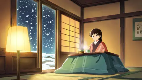 Girl Kotatsu Winter lofi wallpaper girl kotatsu winter 1773498299