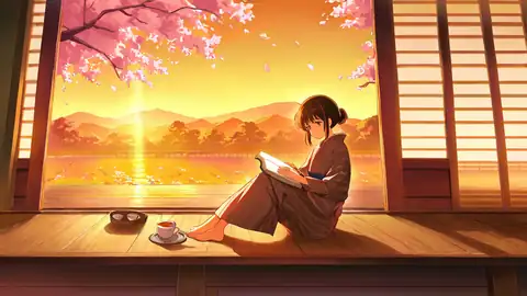 Girl Reading Engawa lofi wallpaper girl reading engawa 0127101516