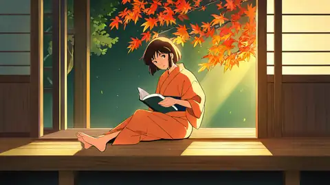 Girl Reading Engawa lofi wallpaper girl reading engawa 0189784261