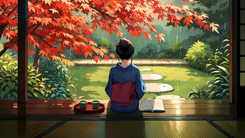 Girl Reading Engawa lofi wallpaper girl reading engawa 0522525231